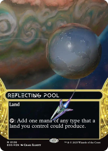 Image for Reflecting Pool (0126) (Borderless) (Galaxy Foil) (126) (Edge of Eternities: Stellar Sights) - Magic: The Gathering
