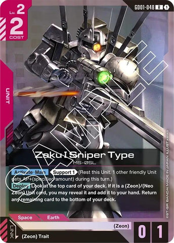Image for Zaku I Sniper Type (GD01-048) (Newtype Rising) - Gundam Card Game