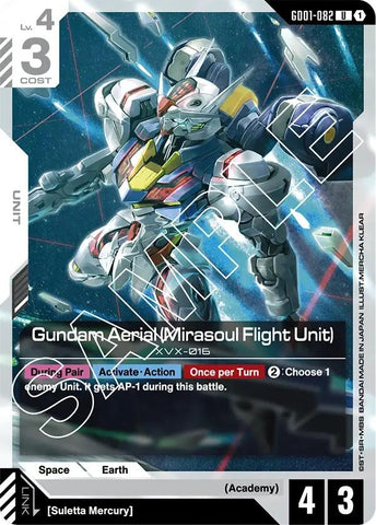 Image for Gundam Aerial (Mirasoul Flight Unit) (GD01-082) (Newtype Rising) - Gundam Card Game