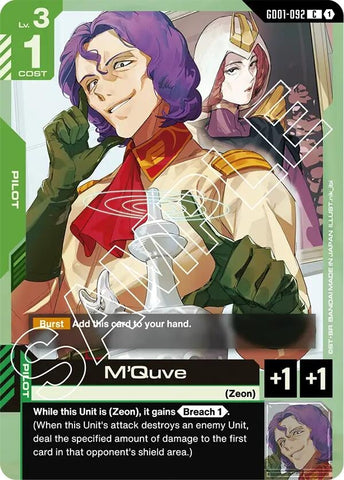 Image for M'Quve (GD01-092) (Newtype Rising) - Gundam Card Game