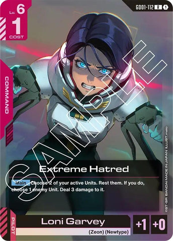 Image for Extreme Hatred (GD01-112) (Newtype Rising) - Gundam Card Game
