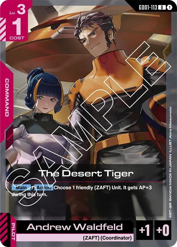 Image for The Desert Tiger (GD01-113) (Newtype Rising) - Gundam Card Game