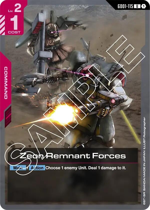 Image for Zeon Remnant Forces (GD01-115) (Newtype Rising) - Gundam Card Game