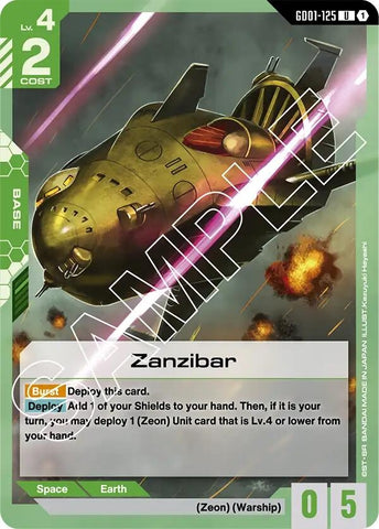 Image for Zanzibar (GD01-125) (Newtype Rising) - Gundam Card Game