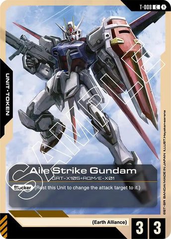 Image for Aile Strike Gundam (T-008) Token (T-008) (Newtype Rising) - Gundam Card Game