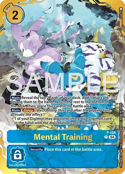 Image for Mental Training (Premium Card Collection -Digimon Training Set-) (P-104 P) (Digimon Promotion Cards) (D-PR) - Digimon Card Game
