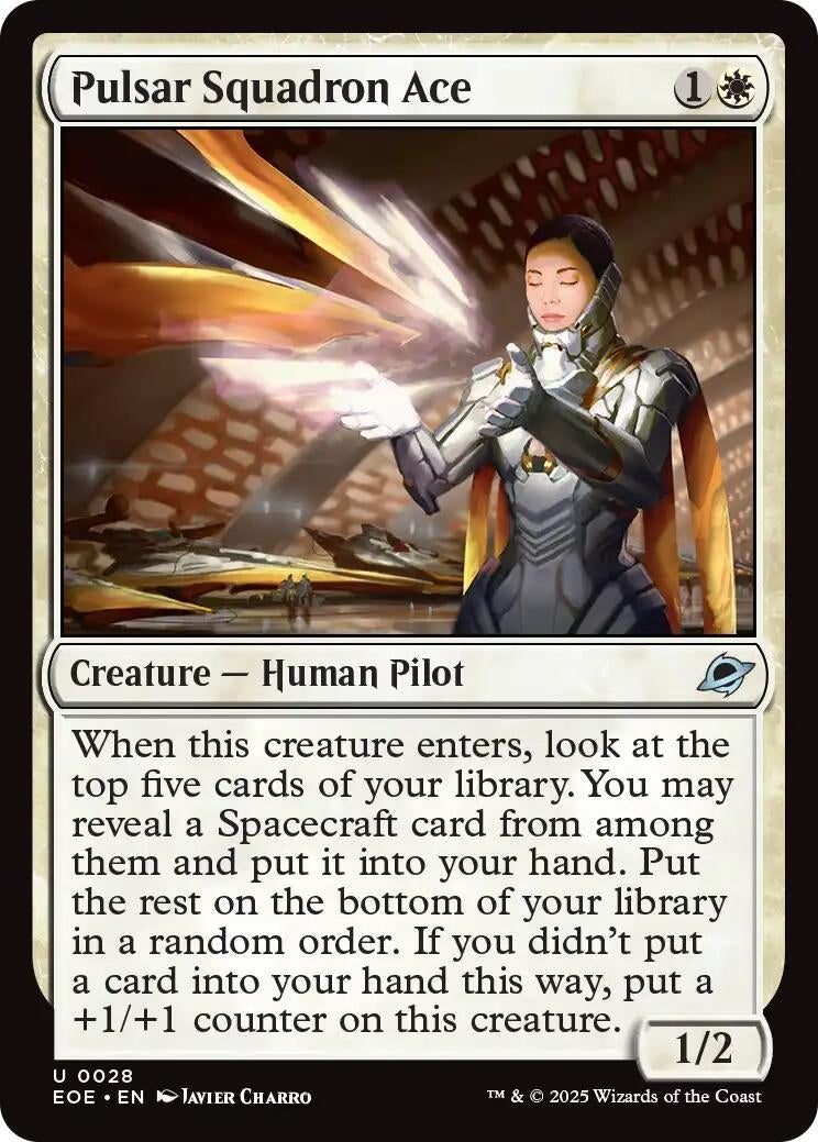 Image for Pulsar Squadron Ace (28) (Edge of Eternities) - Magic: The Gathering