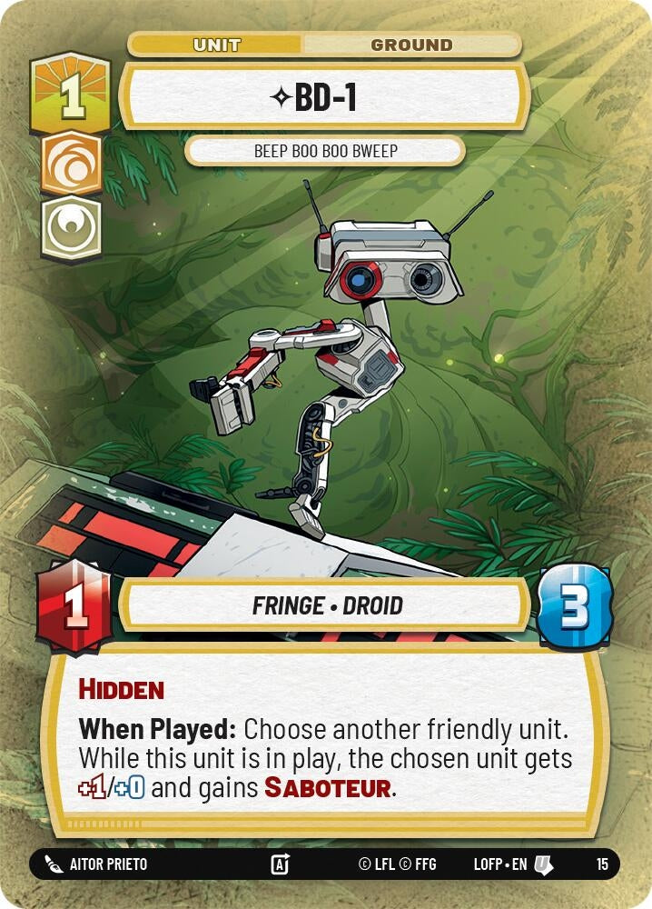 Image for BD-1 - Beep Boo Boo Bweep (15) - Star Wars: Unlimited