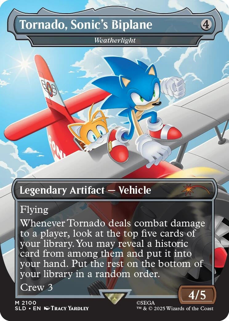 Image for Tornado, Sonic's Biplane - Weatherlight (2100) (Secret Lair Drop Series) - Magic: The Gathering