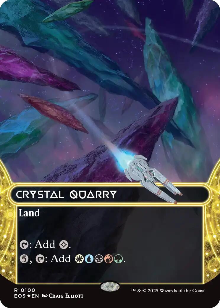 Image for Crystal Quarry (0100) (Borderless) (Galaxy Foil) (100) (Edge of Eternities: Stellar Sights) - Magic: The Gathering