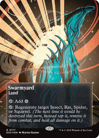 Image for Swarmyard (0177) (Borderless) (Galaxy Foil) (177) (Edge of Eternities: Stellar Sights) - Magic: The Gathering
