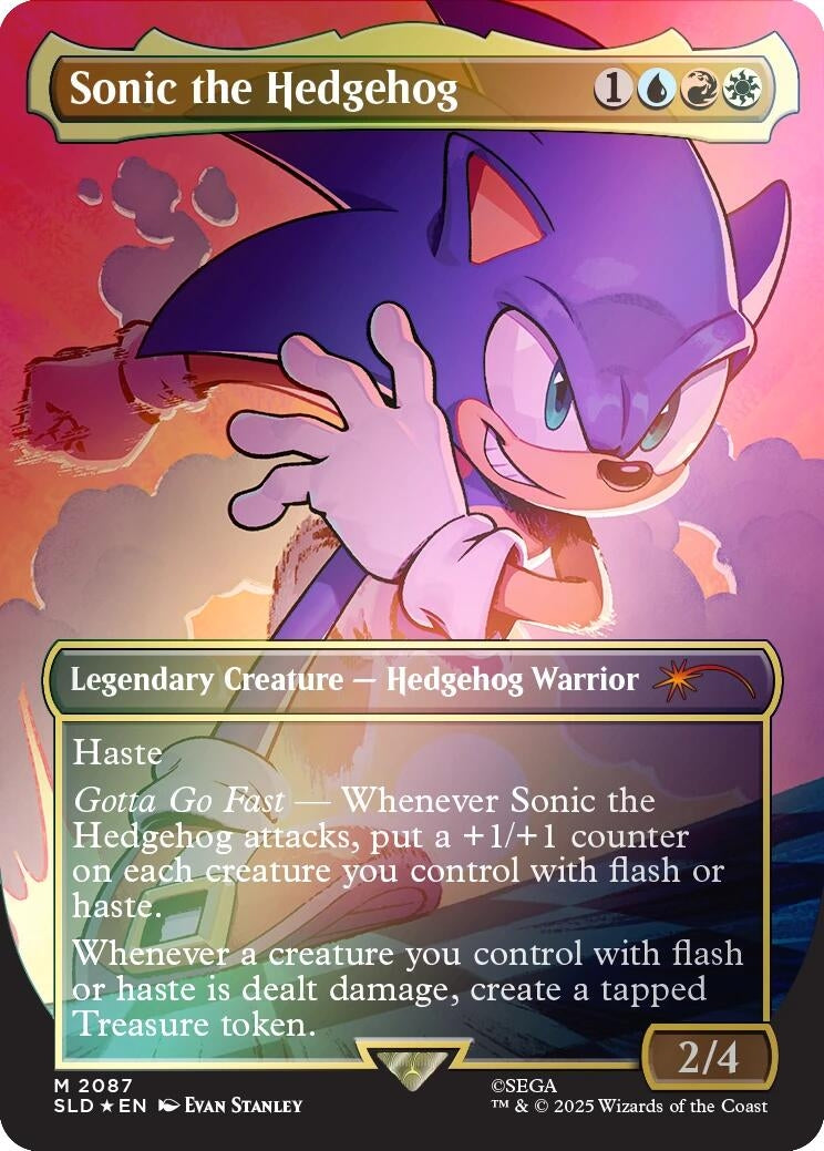 Image for Sonic the Hedgehog (Rainbow Foil) (2087) (Secret Lair Drop Series) - Magic: The Gathering