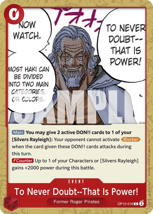 Image for To Never Doubt--That Is Power! (OP12-016) (Legacy of the Master) - One Piece Card Game