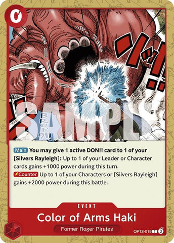 Image for Color of Arms Haki (OP12-019) (Legacy of the Master) - One Piece Card Game