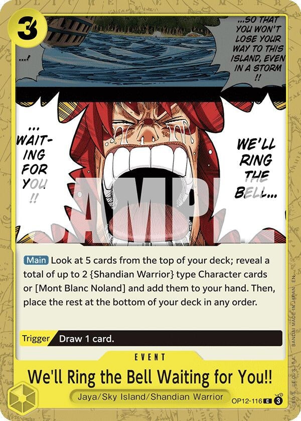 Image for We'll Ring the Bell Waiting for You!! (OP12-116) (Legacy of the Master) - One Piece Card Game