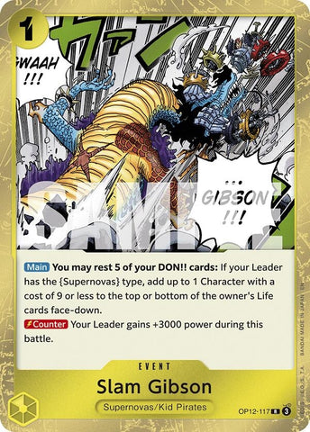 Image for Slam Gibson (OP12-117) (Legacy of the Master) - One Piece Card Game