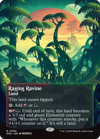 Image for Raging Ravine (0080) (Borderless) (80) (Edge of Eternities: Stellar Sights) - Magic: The Gathering