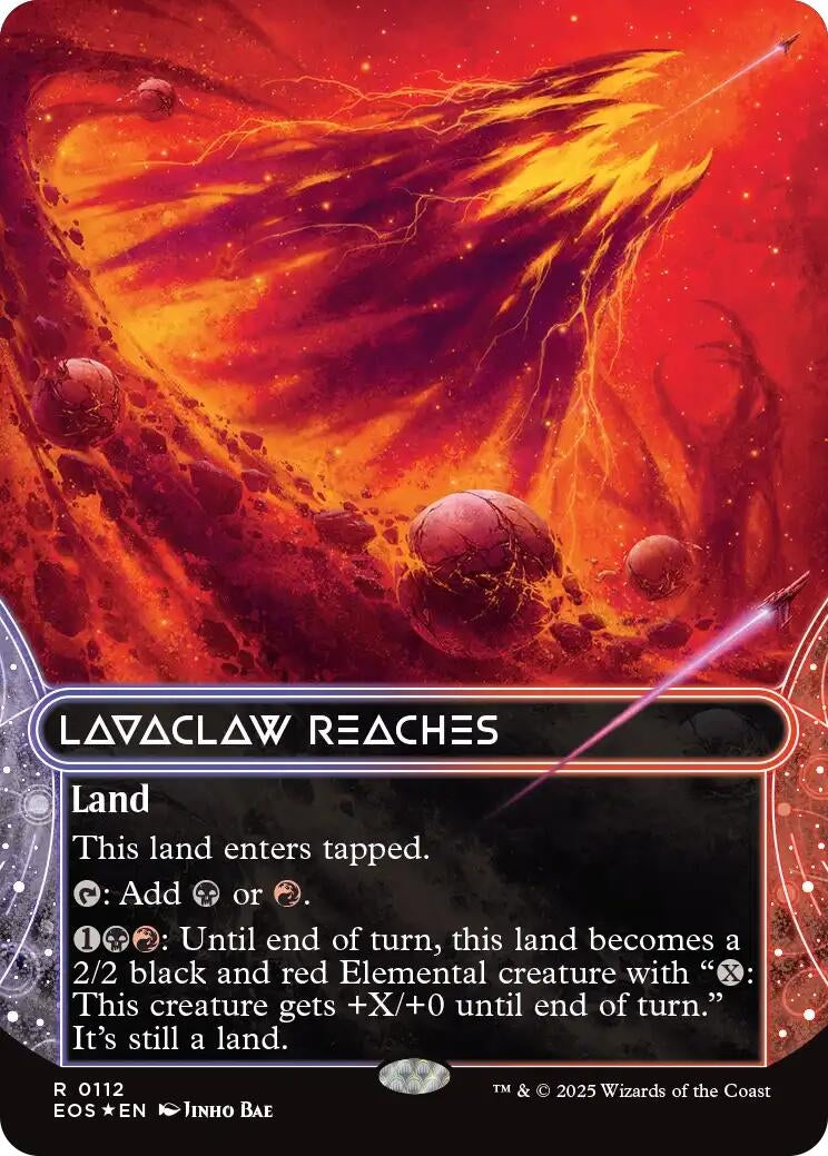 Image for Lavaclaw Reaches (0112) (Borderless) (Galaxy Foil) (112) (Edge of Eternities: Stellar Sights) - Magic: The Gathering