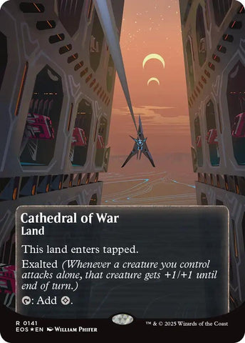 Image for Cathedral of War (0141) (Borderless) (Galaxy Foil) (141) (Edge of Eternities: Stellar Sights) - Magic: The Gathering