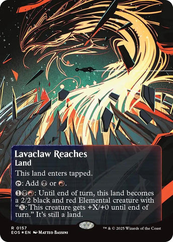 Image for Lavaclaw Reaches (0157) (Borderless) (Galaxy Foil) (157) (Edge of Eternities: Stellar Sights) - Magic: The Gathering