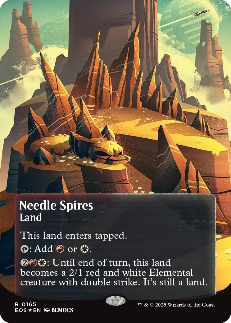 Image for Needle Spires (0165) (Borderless) (Galaxy Foil) (165) (Edge of Eternities: Stellar Sights) - Magic: The Gathering