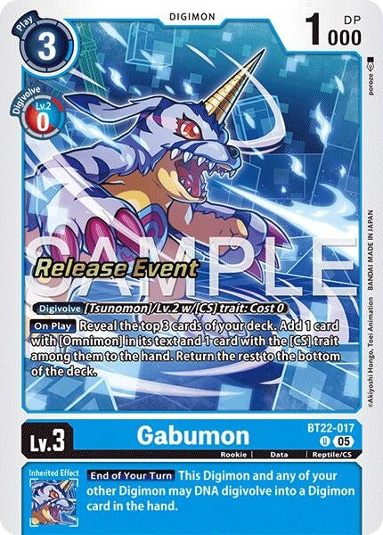 Image for Gabumon (BT22-017 U) - Digimon Card Game
