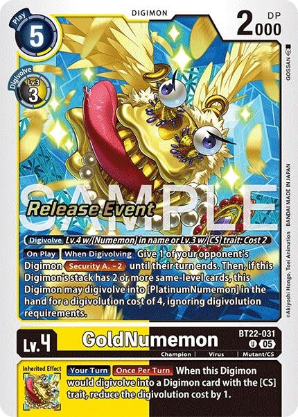 Image for GoldNumemon (BT22-031 U) - Digimon Card Game