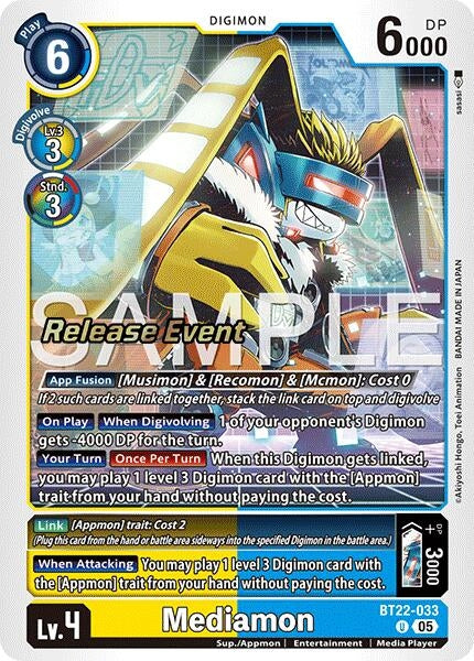 Image for Mediamon (BT22-033 U) - Digimon Card Game