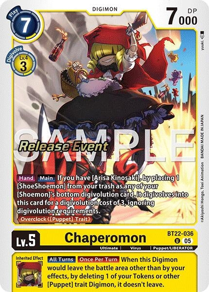 Image for Chaperomon (BT22-036 U) - Digimon Card Game