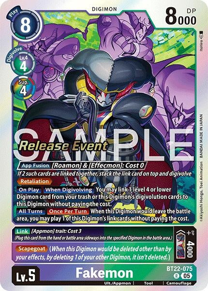Image for Fakemon (BT22-075 R) - Digimon Card Game