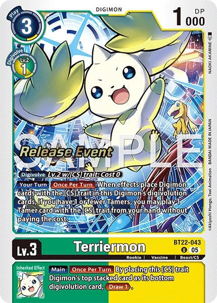 Image for Terriermon (BT22-043 U) - Digimon Card Game