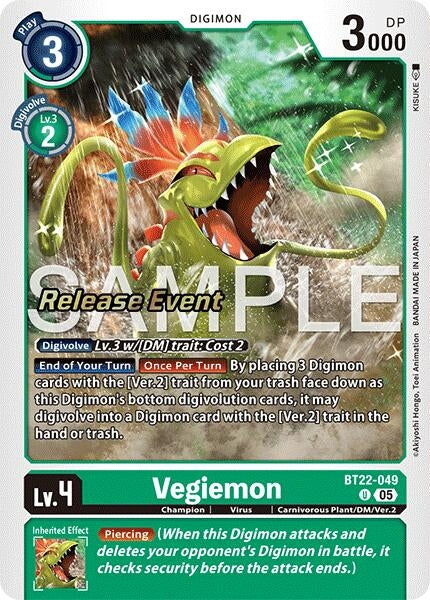Image for Vegiemon (BT22-049 U) - Digimon Card Game