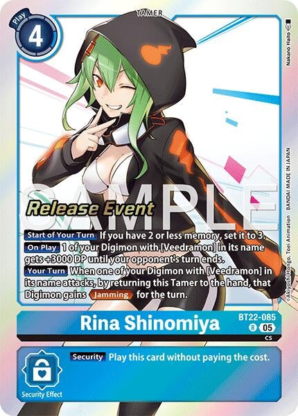 Image for Rina Shinomiya (BT22-085 R) - Digimon Card Game