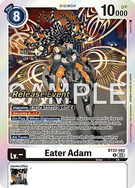 Image for Eater Adam (BT22-082 R) - Digimon Card Game