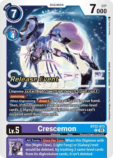 Image for Crescemon (BT22-073 U) - Digimon Card Game