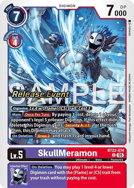 Image for SkullMeramon (BT22-074 U) - Digimon Card Game