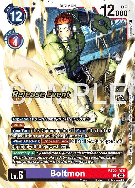 Image for Boltmon (BT22-078 U) - Digimon Card Game