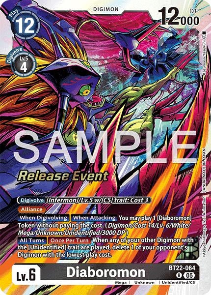 Image for Diaboromon (BT22-064 R) - Digimon Card Game