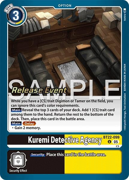 Image for Kuremi Detective Agency (BT22-099 U) - Digimon Card Game