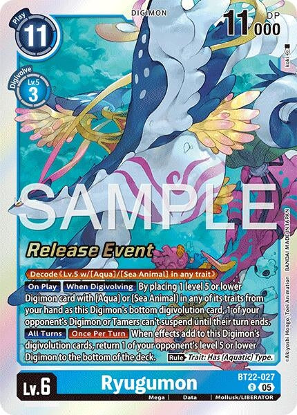 Image for Ryugumon (BT22-027 R) - Digimon Card Game