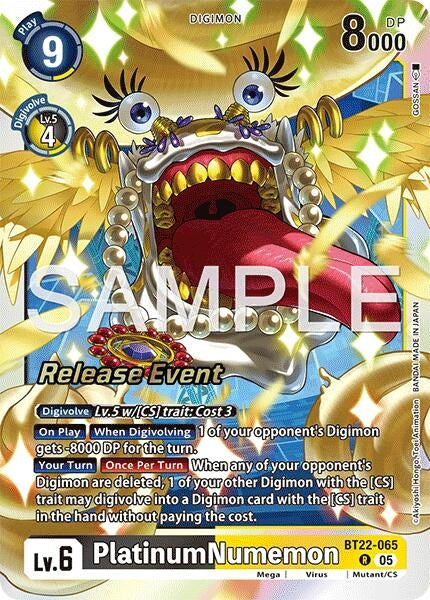 Image for PlatinumNumemon (BT22-065 R) - Digimon Card Game