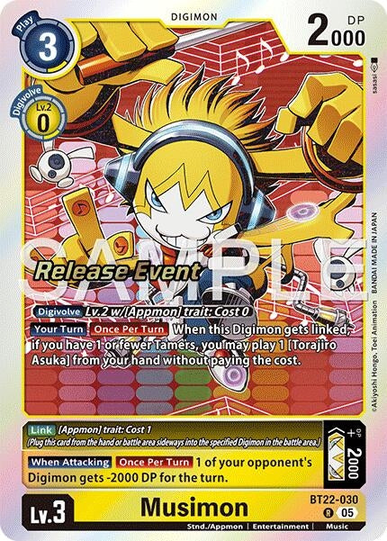 Image for Musimon (BT22-030 R) - Digimon Card Game