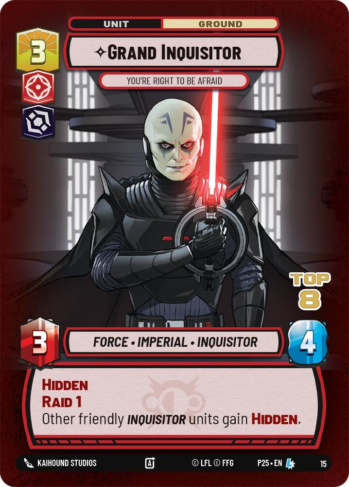 Image for Grand Inquisitor - You're Right to Be Afraid (Top 8) (15) - Star Wars: Unlimited