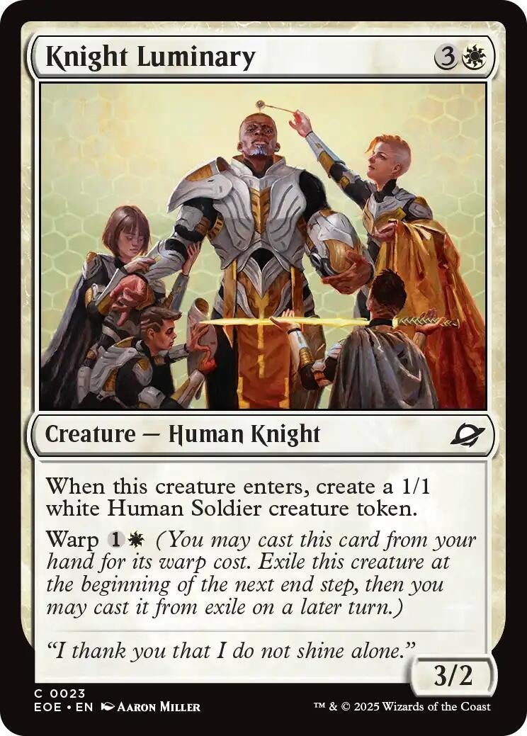 Image for Knight Luminary (23) (Edge of Eternities) - Magic: The Gathering