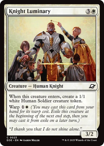 Image for Knight Luminary (23) (Edge of Eternities) - Magic: The Gathering