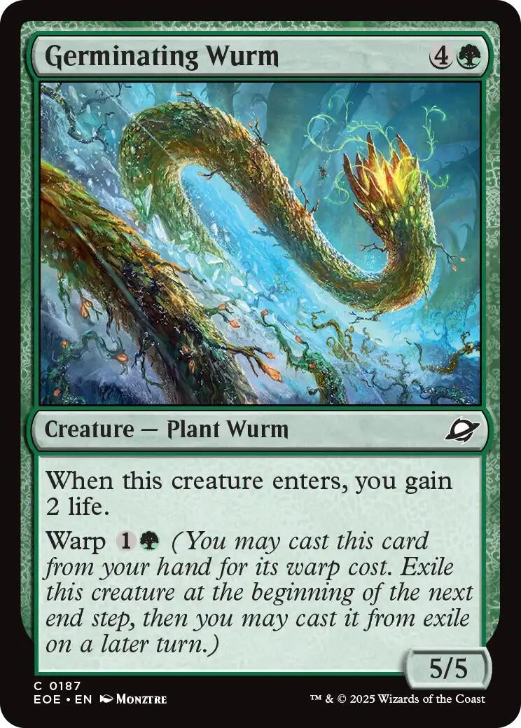 Image for Germinating Wurm (187) (Edge of Eternities) - Magic: The Gathering