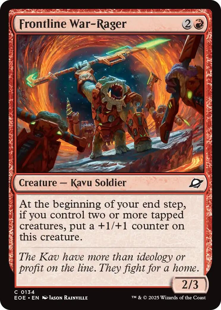 Image for Frontline War-Rager (134) (Edge of Eternities) - Magic: The Gathering