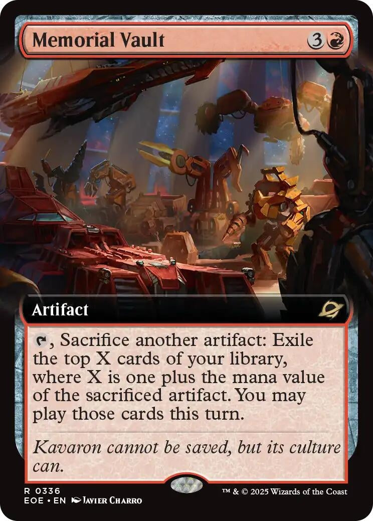 Image for Memorial Vault (Extended Art) (336) (Edge of Eternities) - Magic: The Gathering