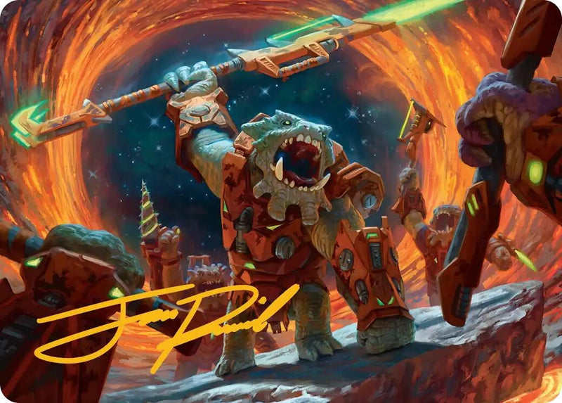 Frontline War-Rager Art Card (Gold-Stamped Signature) (16) (Art Series: Edge of Eternities)