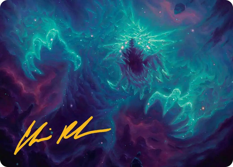Image for Cosmogoyf Art Card (Gold-Stamped Signature) (24) (Art Series: Edge of Eternities) - Magic: The Gathering
